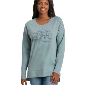 Life Is Good NWT Sunflower Sunrise Crusher Flex Long Sleeve Tee Shirt Medium M